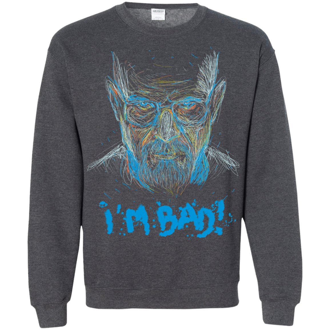 Sweatshirts Dark Heather / S I'm Bad! Crewneck Sweatshirt