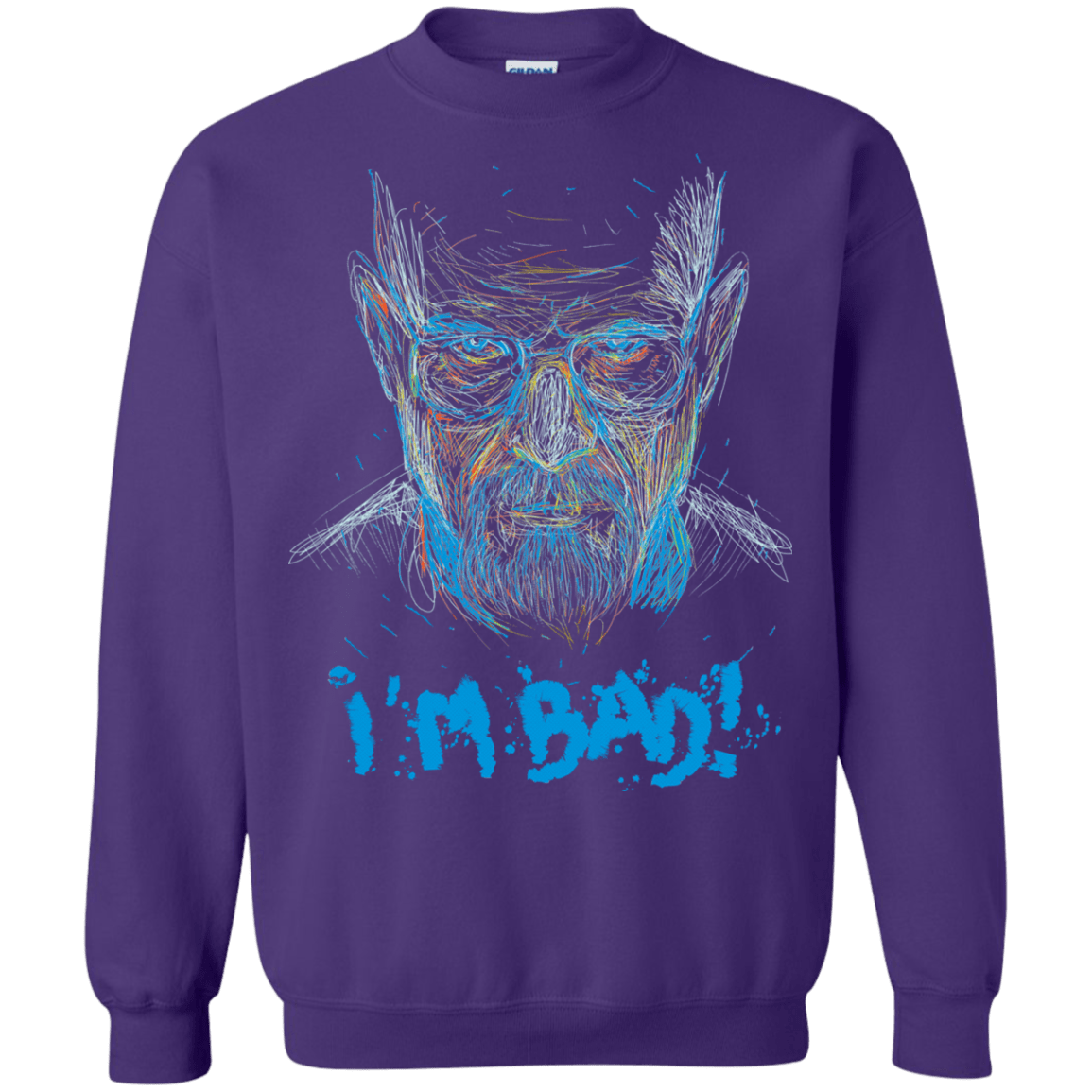 Sweatshirts Purple / S I'm Bad! Crewneck Sweatshirt