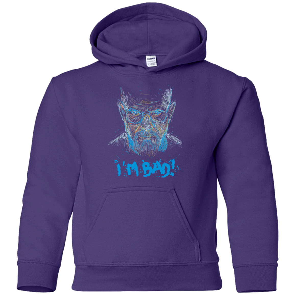 Sweatshirts Purple / YS I'm Bad! Youth Hoodie