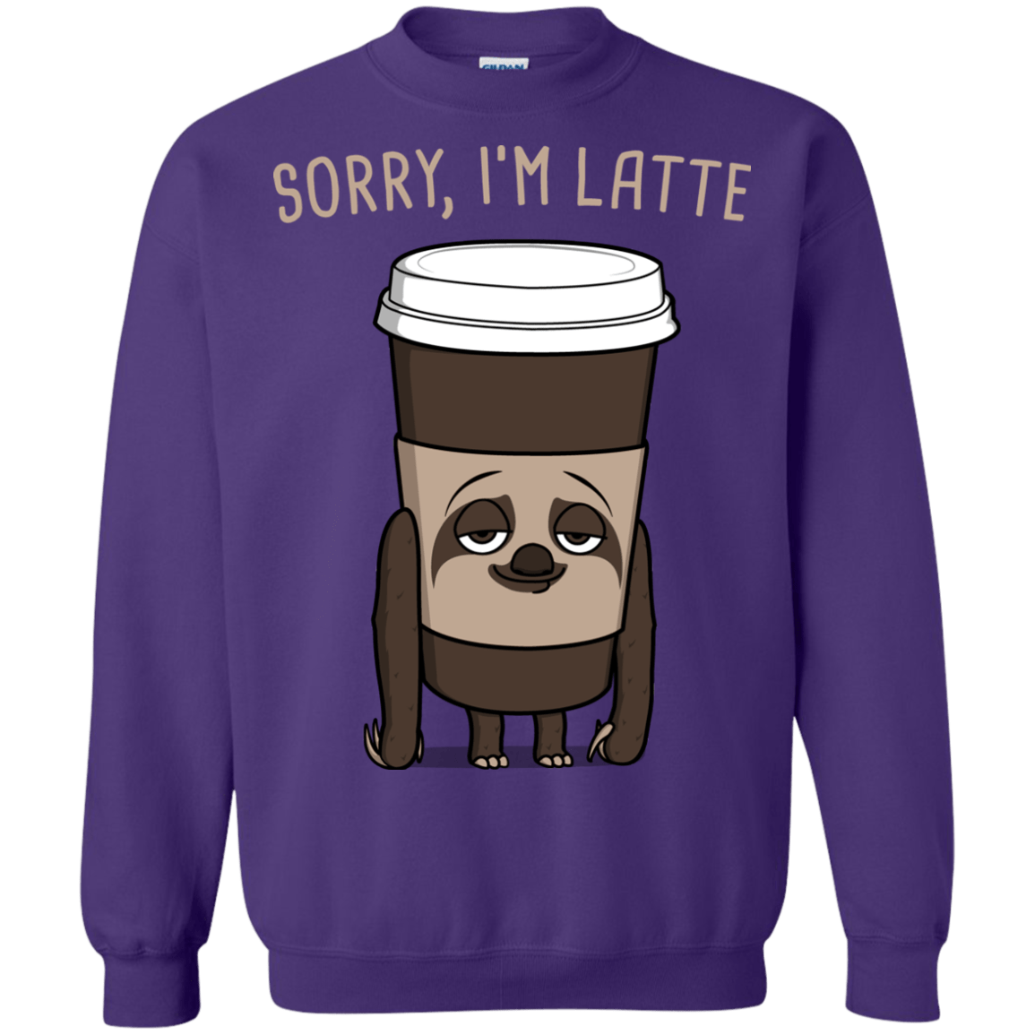 Sweatshirts Purple / S I'm Latte Crewneck Sweatshirt