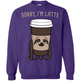 Sweatshirts Purple / S I'm Latte Crewneck Sweatshirt