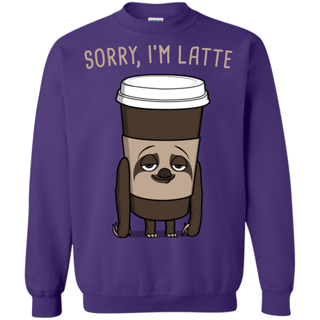 Sweatshirts Purple / S I'm Latte Crewneck Sweatshirt