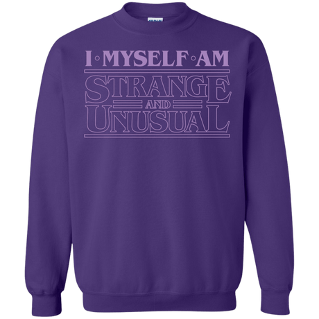 Sweatshirts Purple / Small I Myself Am Strange And Unusual Crewneck Sweatshirt