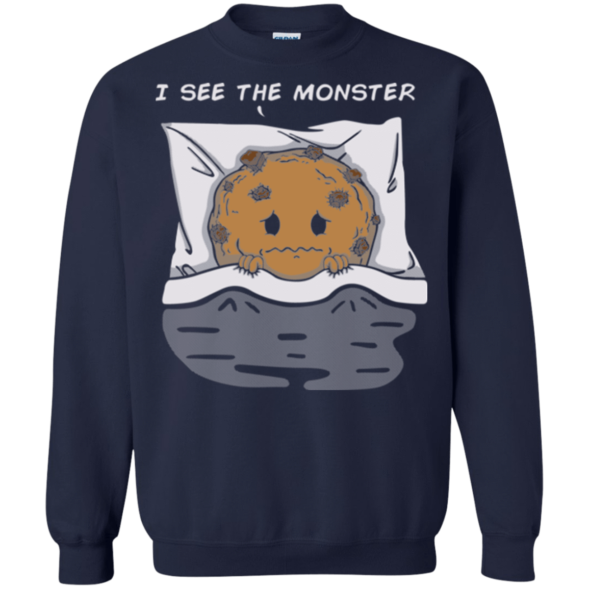 Sweatshirts Navy / Small I see the monster Crewneck Sweatshirt