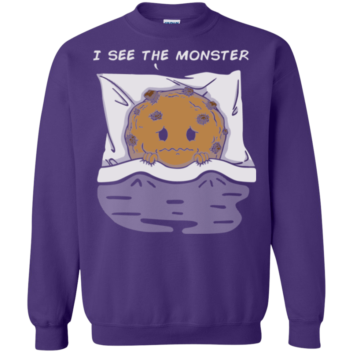 Sweatshirts Purple / Small I see the monster Crewneck Sweatshirt