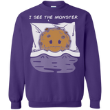 Sweatshirts Purple / Small I see the monster Crewneck Sweatshirt