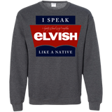 Sweatshirts Dark Heather / Small I speak elvish Crewneck Sweatshirt