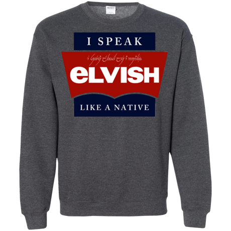Sweatshirts Dark Heather / Small I speak elvish Crewneck Sweatshirt