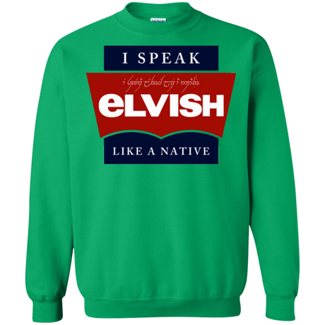 Sweatshirts Irish Green / Small I speak elvish Crewneck Sweatshirt