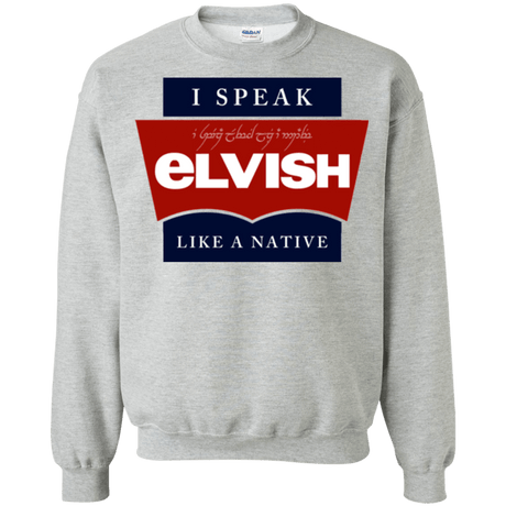 Sweatshirts Sport Grey / Small I speak elvish Crewneck Sweatshirt