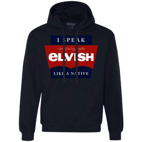 Sweatshirts Navy / Small I speak elvish Premium Fleece Hoodie