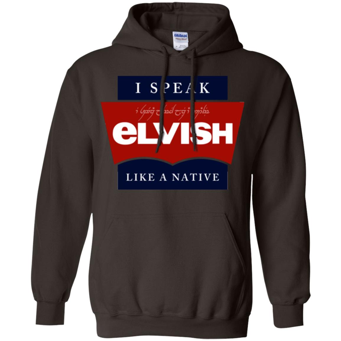 Sweatshirts Dark Chocolate / Small I speak elvish Pullover Hoodie