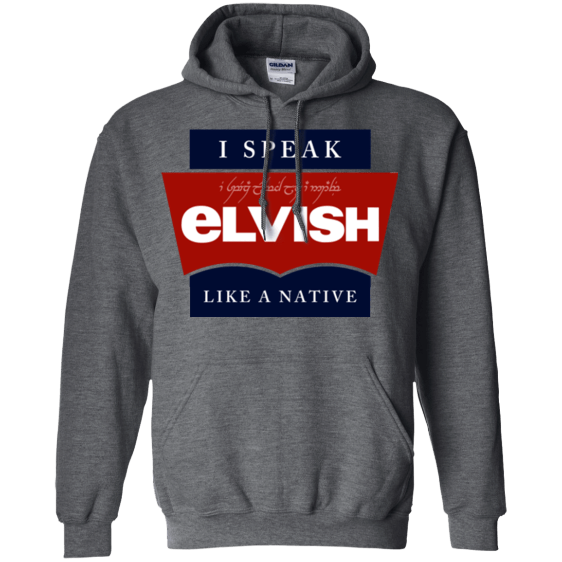 Sweatshirts Dark Heather / Small I speak elvish Pullover Hoodie