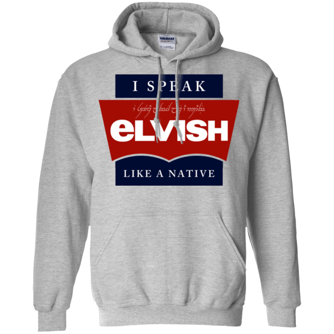 Sweatshirts Sport Grey / Small I speak elvish Pullover Hoodie