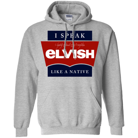Sweatshirts Sport Grey / Small I speak elvish Pullover Hoodie