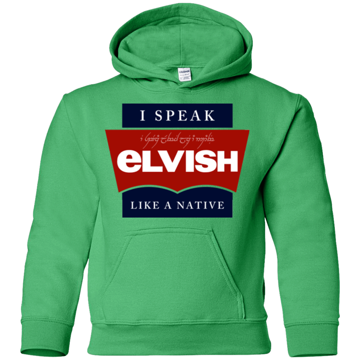 Sweatshirts Irish Green / YS I speak elvish Youth Hoodie