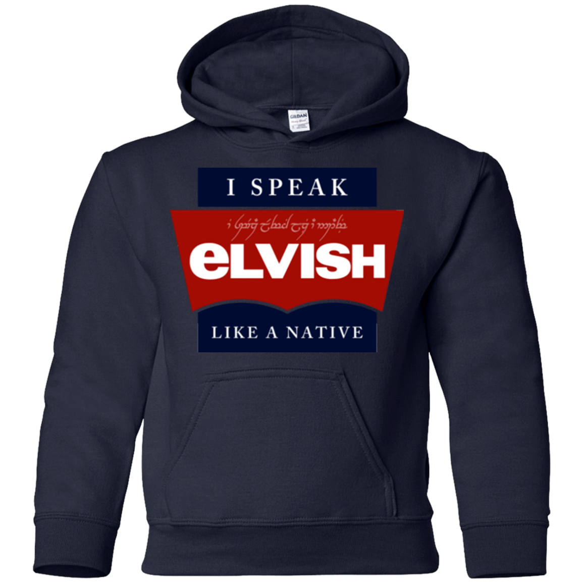 Sweatshirts Navy / YS I speak elvish Youth Hoodie