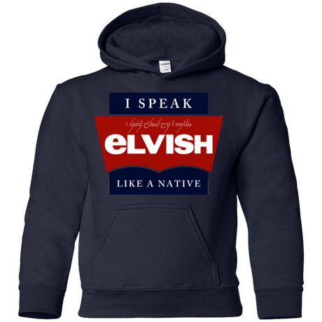 Sweatshirts Navy / YS I speak elvish Youth Hoodie