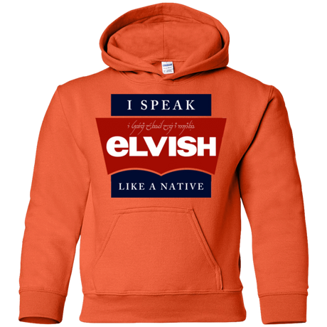 Sweatshirts Orange / YS I speak elvish Youth Hoodie