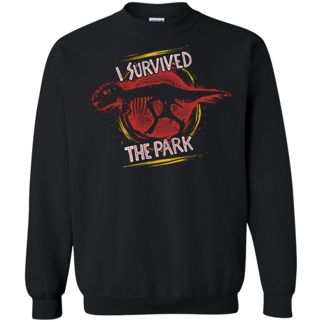 Sweatshirts Black / Small I SURVIVED THE PARK Crewneck Sweatshirt