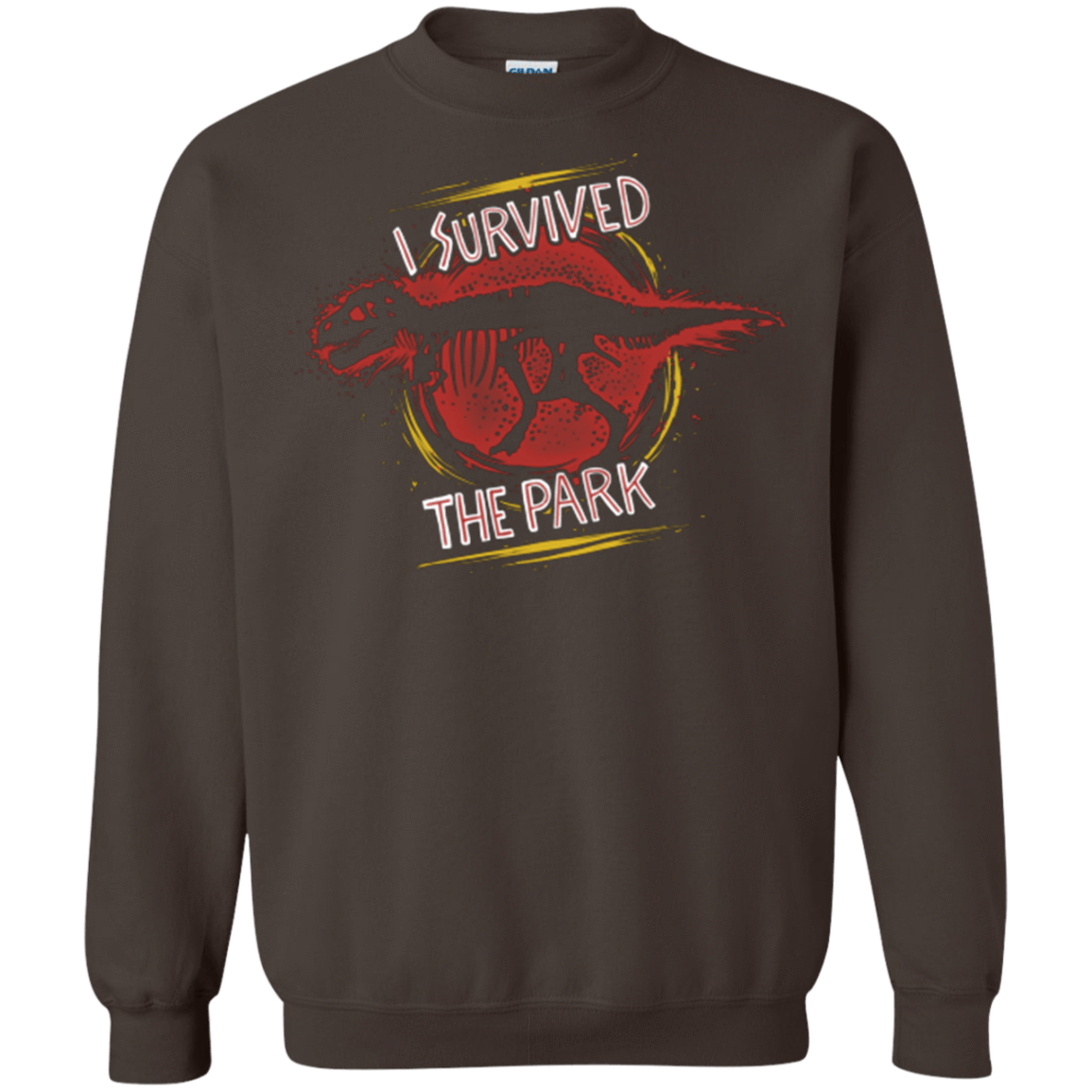 Sweatshirts Dark Chocolate / Small I SURVIVED THE PARK Crewneck Sweatshirt