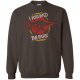 Sweatshirts Dark Chocolate / Small I SURVIVED THE PARK Crewneck Sweatshirt