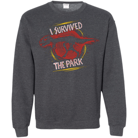 Sweatshirts Dark Heather / Small I SURVIVED THE PARK Crewneck Sweatshirt