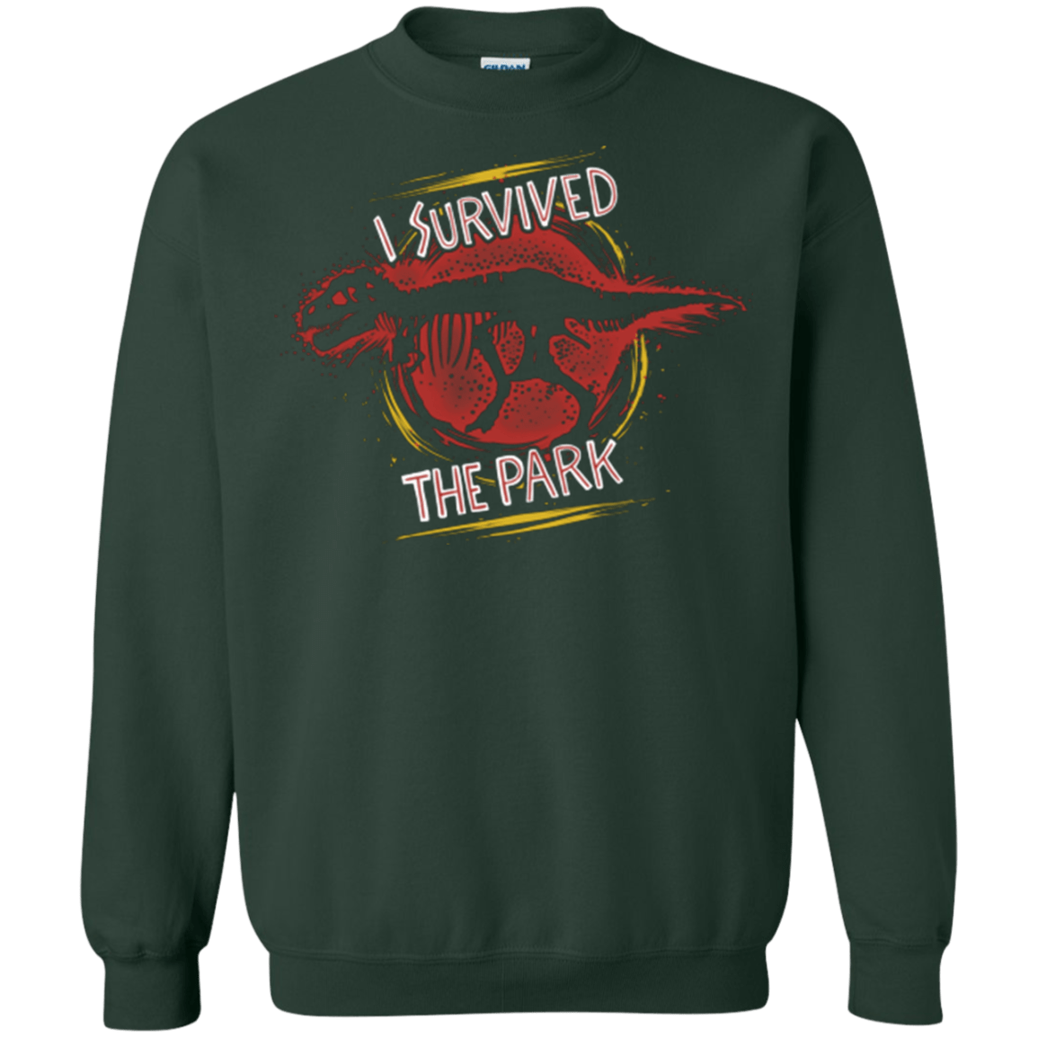 Sweatshirts Forest Green / Small I SURVIVED THE PARK Crewneck Sweatshirt