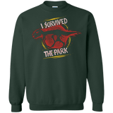 Sweatshirts Forest Green / Small I SURVIVED THE PARK Crewneck Sweatshirt