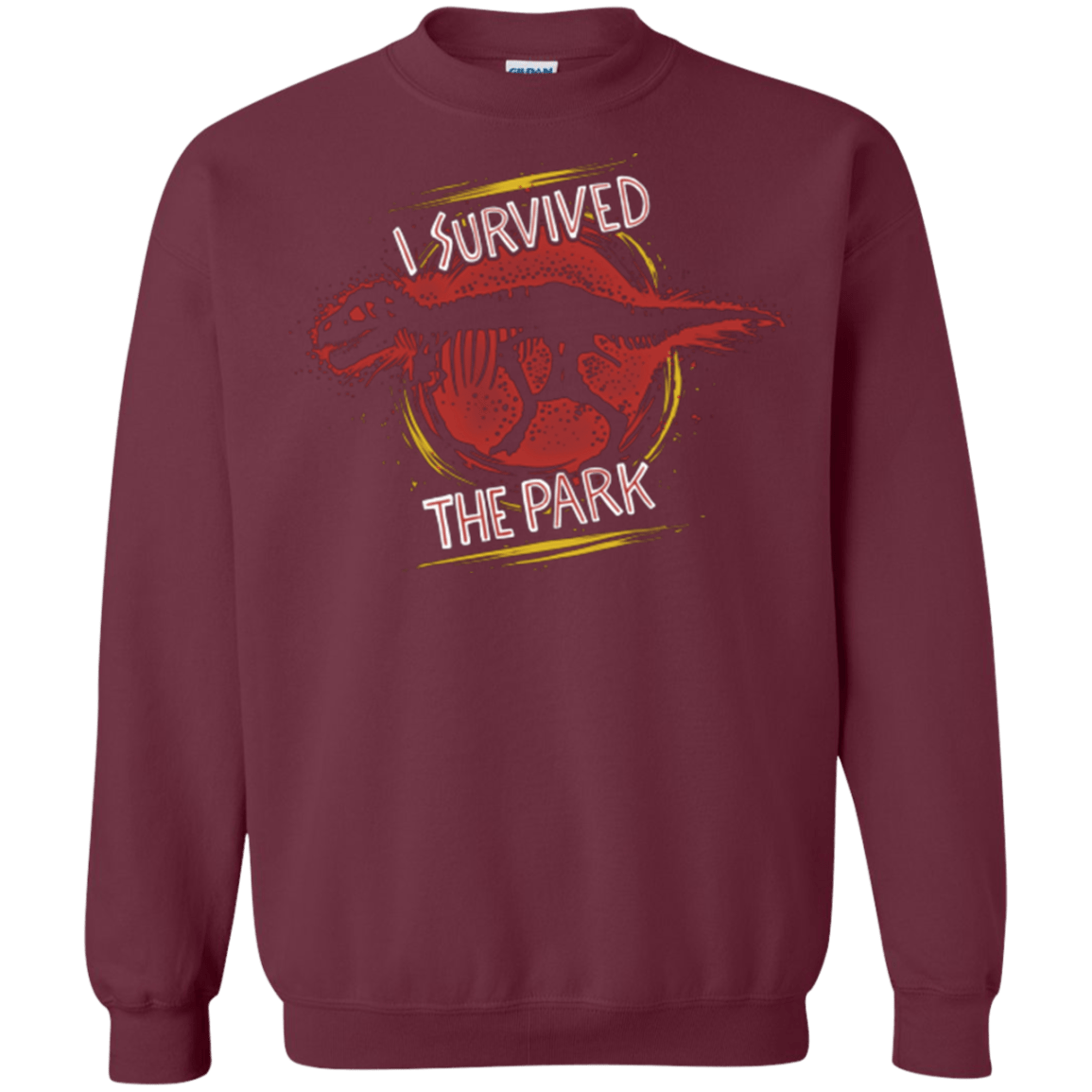 Sweatshirts Maroon / Small I SURVIVED THE PARK Crewneck Sweatshirt