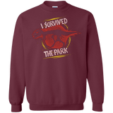 Sweatshirts Maroon / Small I SURVIVED THE PARK Crewneck Sweatshirt