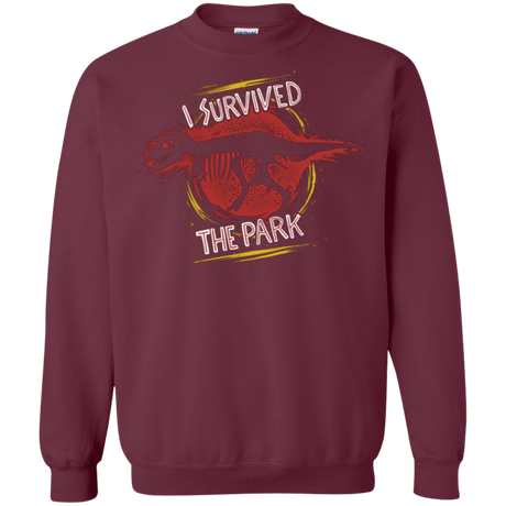 Sweatshirts Maroon / Small I SURVIVED THE PARK Crewneck Sweatshirt