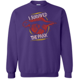 Sweatshirts Purple / Small I SURVIVED THE PARK Crewneck Sweatshirt