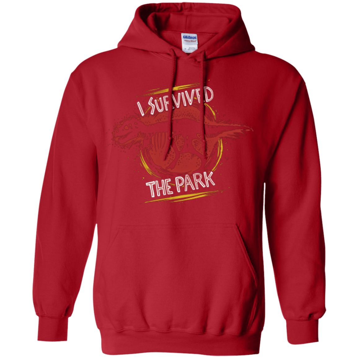 Sweatshirts Red / Small I SURVIVED THE PARK Pullover Hoodie
