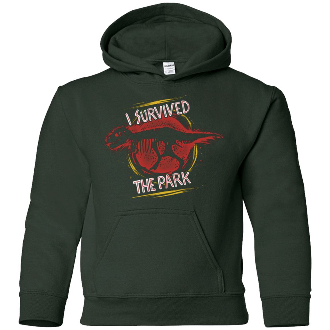 Sweatshirts Forest Green / YS I SURVIVED THE PARK Youth Hoodie