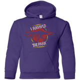 Sweatshirts Purple / YS I SURVIVED THE PARK Youth Hoodie