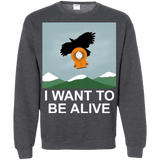 Sweatshirts Dark Heather / S I Want to be Alive Crewneck Sweatshirt