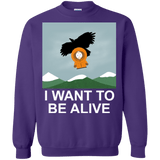 Sweatshirts Purple / S I Want to be Alive Crewneck Sweatshirt