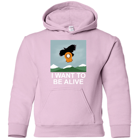 Sweatshirts Light Pink / YS I Want to be Alive Youth Hoodie