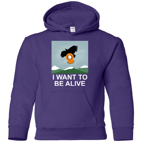 Sweatshirts Purple / YS I Want to be Alive Youth Hoodie