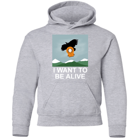 Sweatshirts Sport Grey / YS I Want to be Alive Youth Hoodie