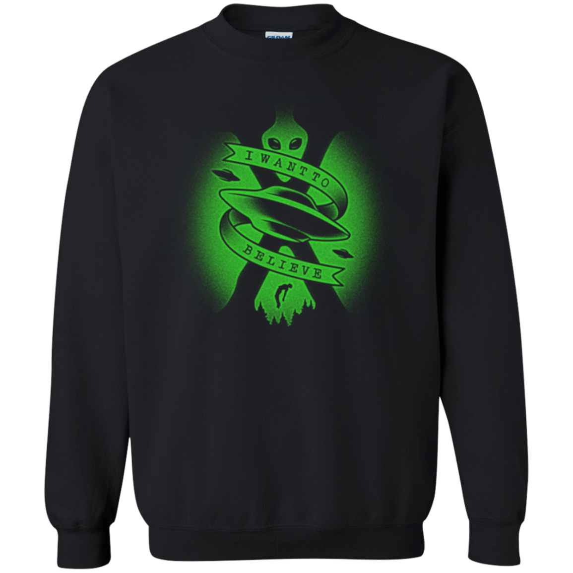 Sweatshirts Black / Small I Want To Believe Crewneck Sweatshirt