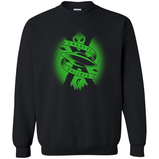 Sweatshirts Black / Small I Want To Believe Crewneck Sweatshirt