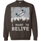 Sweatshirts Dark Chocolate / Small I Want to Believe Crewneck Sweatshirt