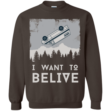 Sweatshirts Dark Chocolate / Small I Want to Believe Crewneck Sweatshirt