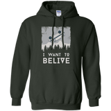 Sweatshirts Forest Green / Small I Want to Believe Pullover Hoodie