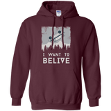 Sweatshirts Maroon / Small I Want to Believe Pullover Hoodie