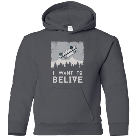 Sweatshirts Charcoal / YS I Want to Believe Youth Hoodie