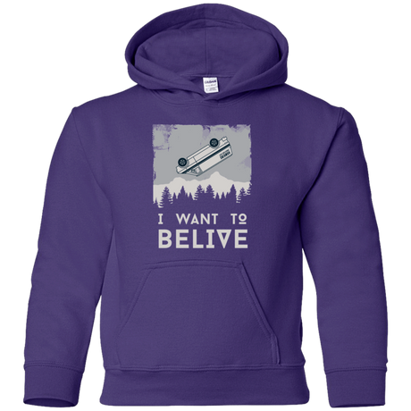 Sweatshirts Purple / YS I Want to Believe Youth Hoodie