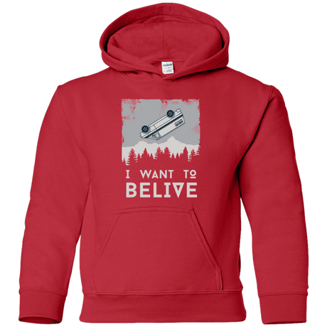 Sweatshirts Red / YS I Want to Believe Youth Hoodie